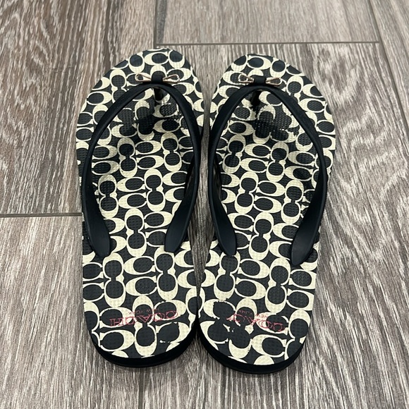 Coach Rubber Flip Flop Sandals - Picture 4 of 5